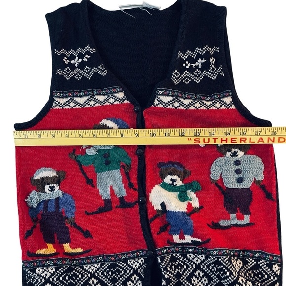 Capacity, vintage Christmas sweater vest women’s size medium - Picture 5 of 6